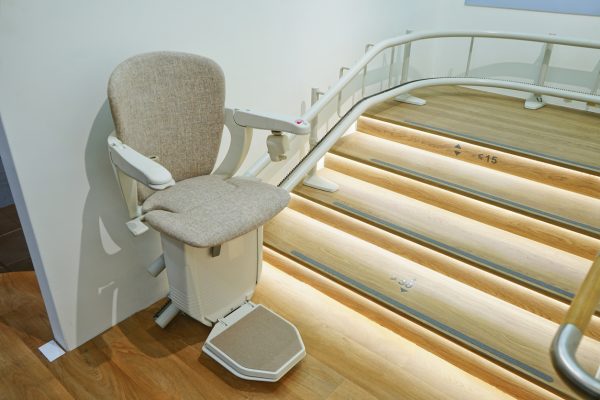 Automatic wheelchair stair lift.